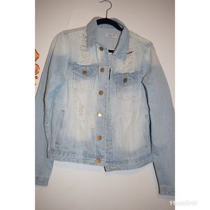 NWT Denim Distressed Jacket